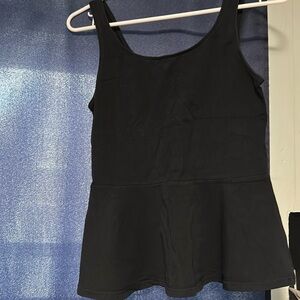 Express Peplum tank with the zipper back
